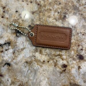Vintage Coach Brown Hangtag with Chain